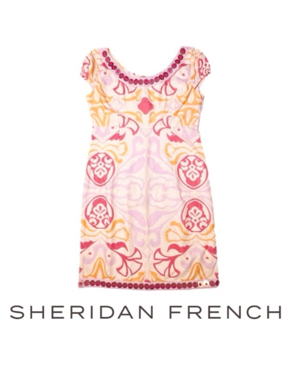TUCKERNUCK Sheridan French | Mini Boho Cotton Pattern Short Cap Sleeve Dress